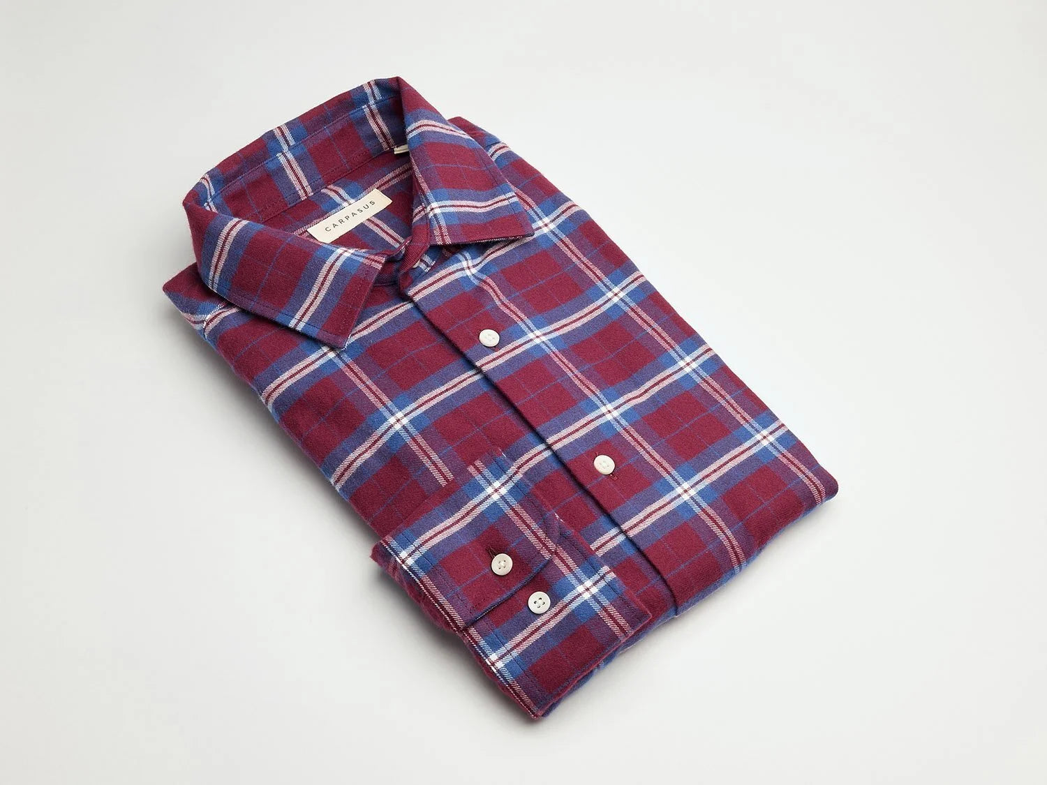 CARPASUS / Chemise flanelle castanio check bordeaux