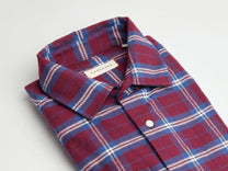 CARPASUS / Chemise flanelle castanio check bordeaux