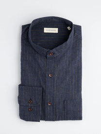 CARPASUS / Chemise flanelle scurido marine/ochre