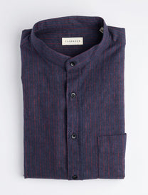 CARPASUS / Chemise Scurido flanelle, marine/red