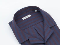 CARPASUS / Chemise Maloja, marine rayé bordeau