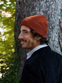 CARPASUS / Bonnet en laine mérinos, rouille