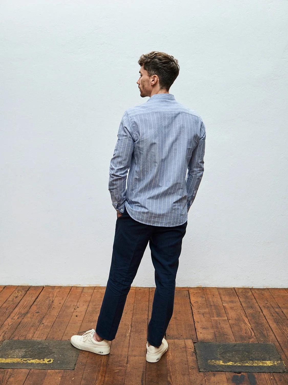 CARPASUS / Chemise Marzili, rayures larges bleues