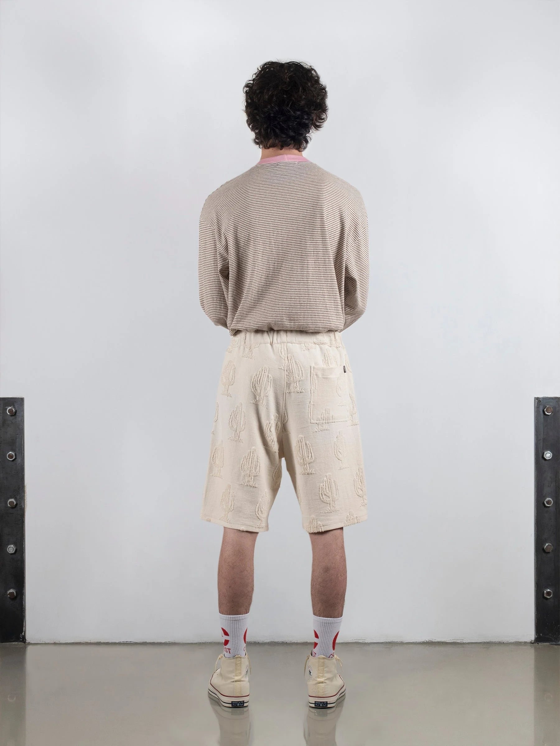 CREST / Shorts motifs cactus, beige