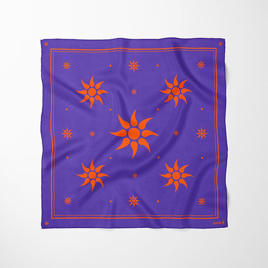 Carré de soie - Les Flammes