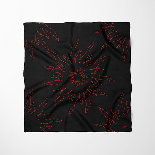 Carré de soie - Aquatique