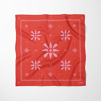 Petit carré de soie - Flocon de neige
