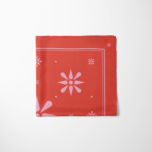 Petit carré de soie - Flocon de neige