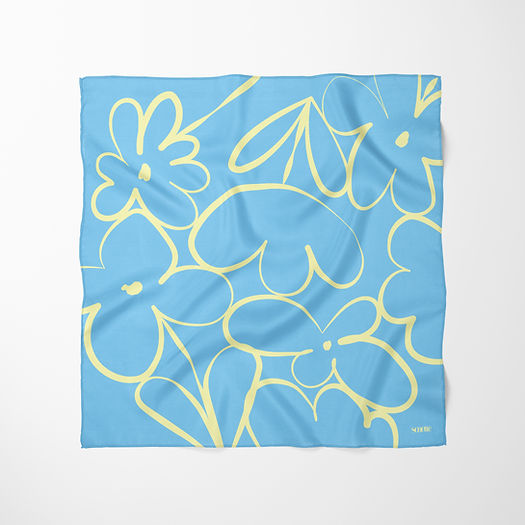 Petit carré de soie - Gribouillis