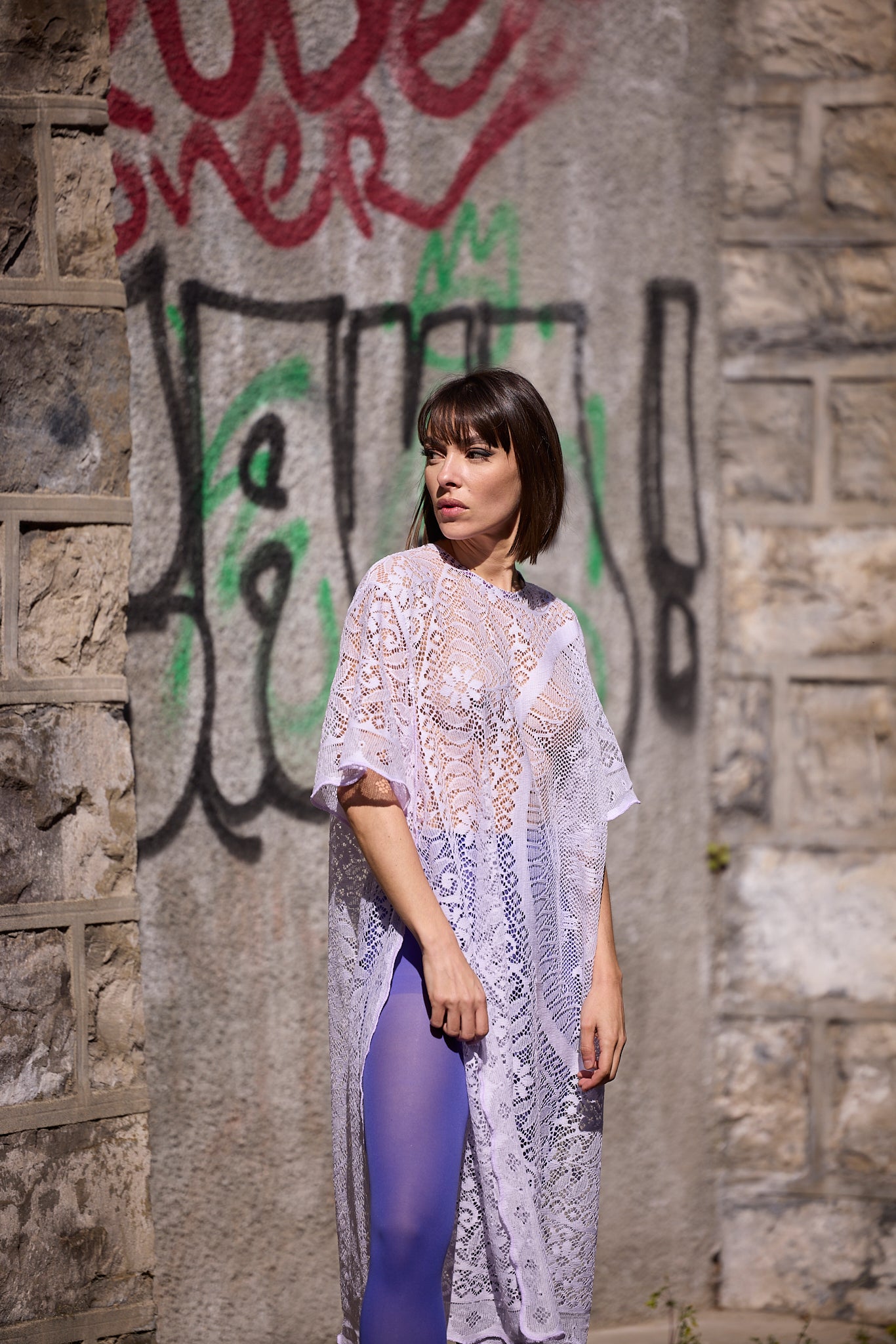 RE/Maison / Top/robe Goutte Dentelle - n°5 lila