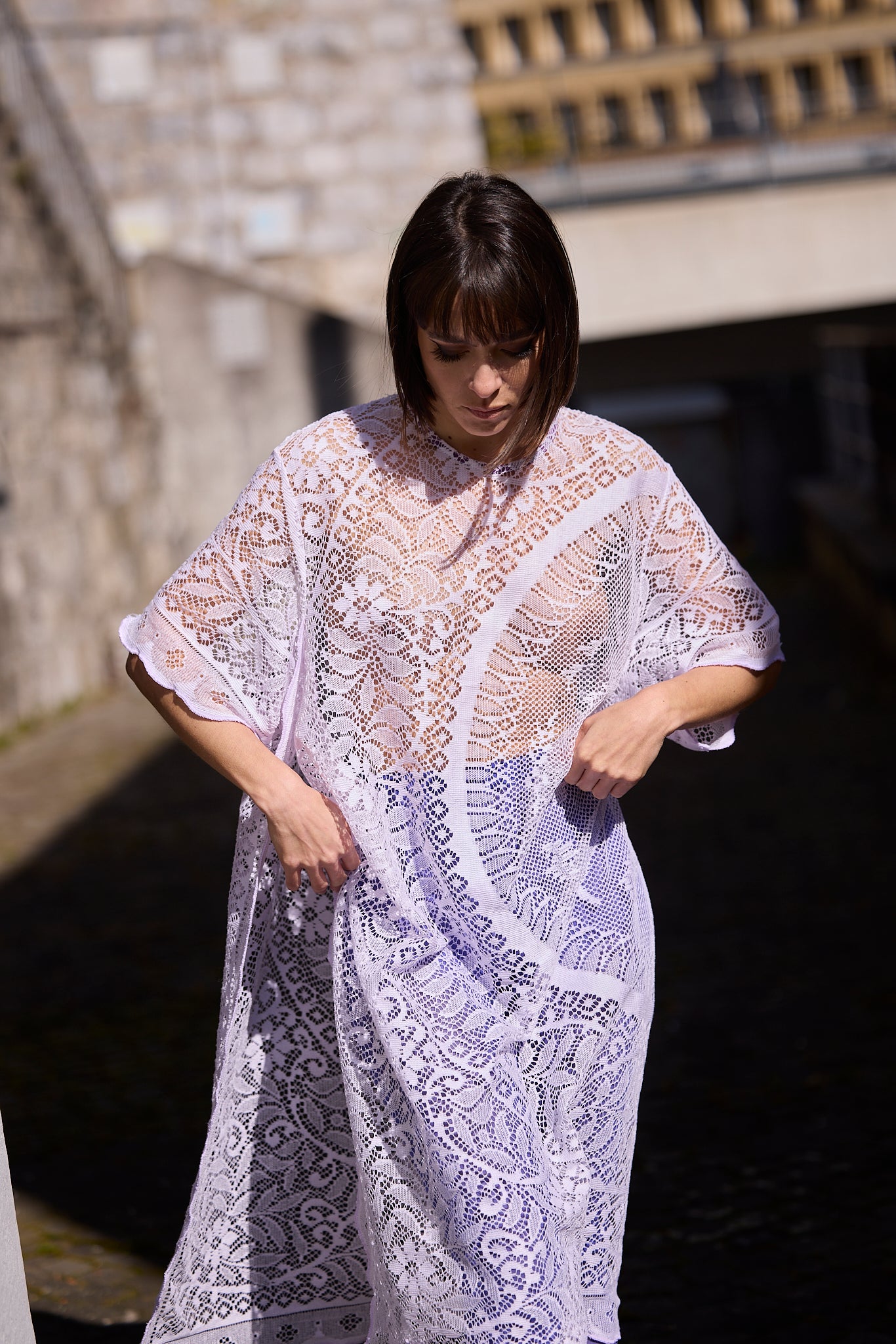 RE/Maison / Top/robe Goutte Dentelle - n°5 lila