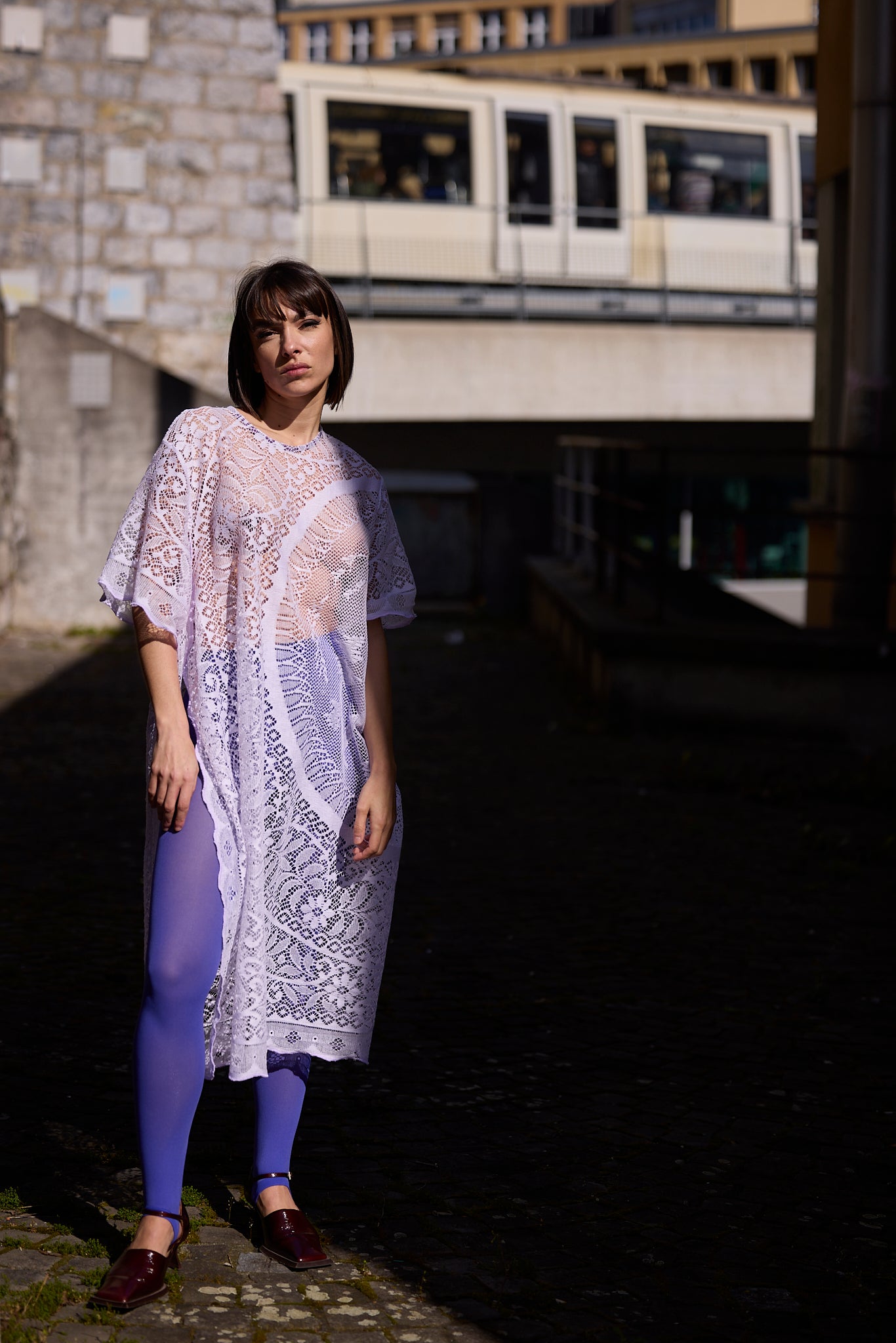 RE/Maison / Top/robe Goutte Dentelle - n°5 lila