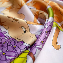 Silk Scarf - Lilac Dogs