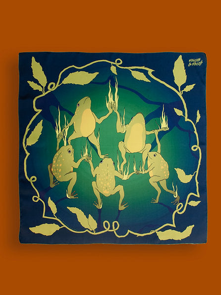 Silk scarf - Frogs
