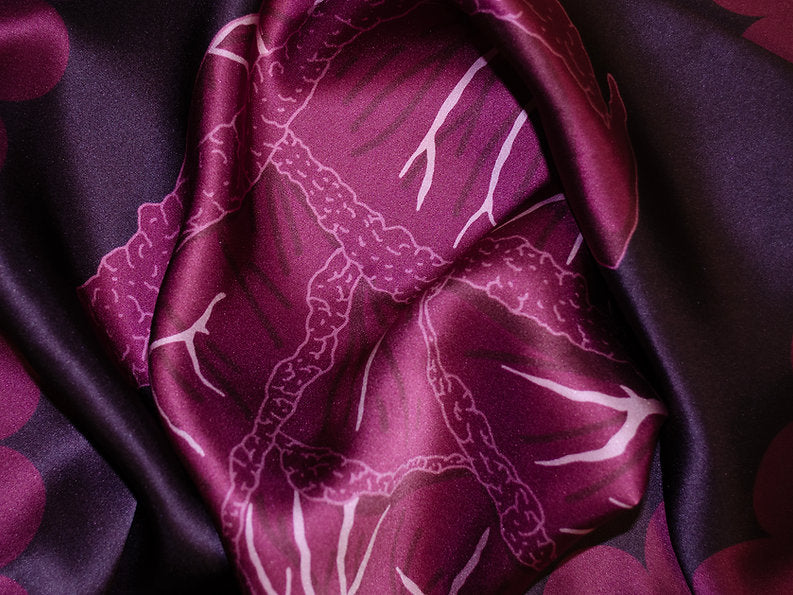 Carré de soie - Cavolo rouge