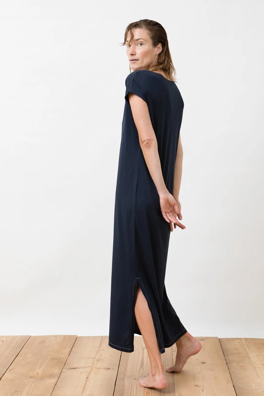 Jungle Folk / robe réversible Soledad - bleu marine
