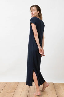 Jungle Folk / robe réversible Soledad - bleu marine