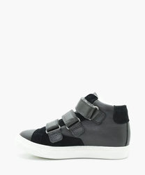 BENJIE / baskets à velcro kids &quot;HERMANCE&quot; - noir et anthracite
