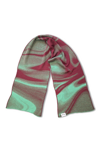 9V9 / LAVA SCARF - Green/Bordeaux