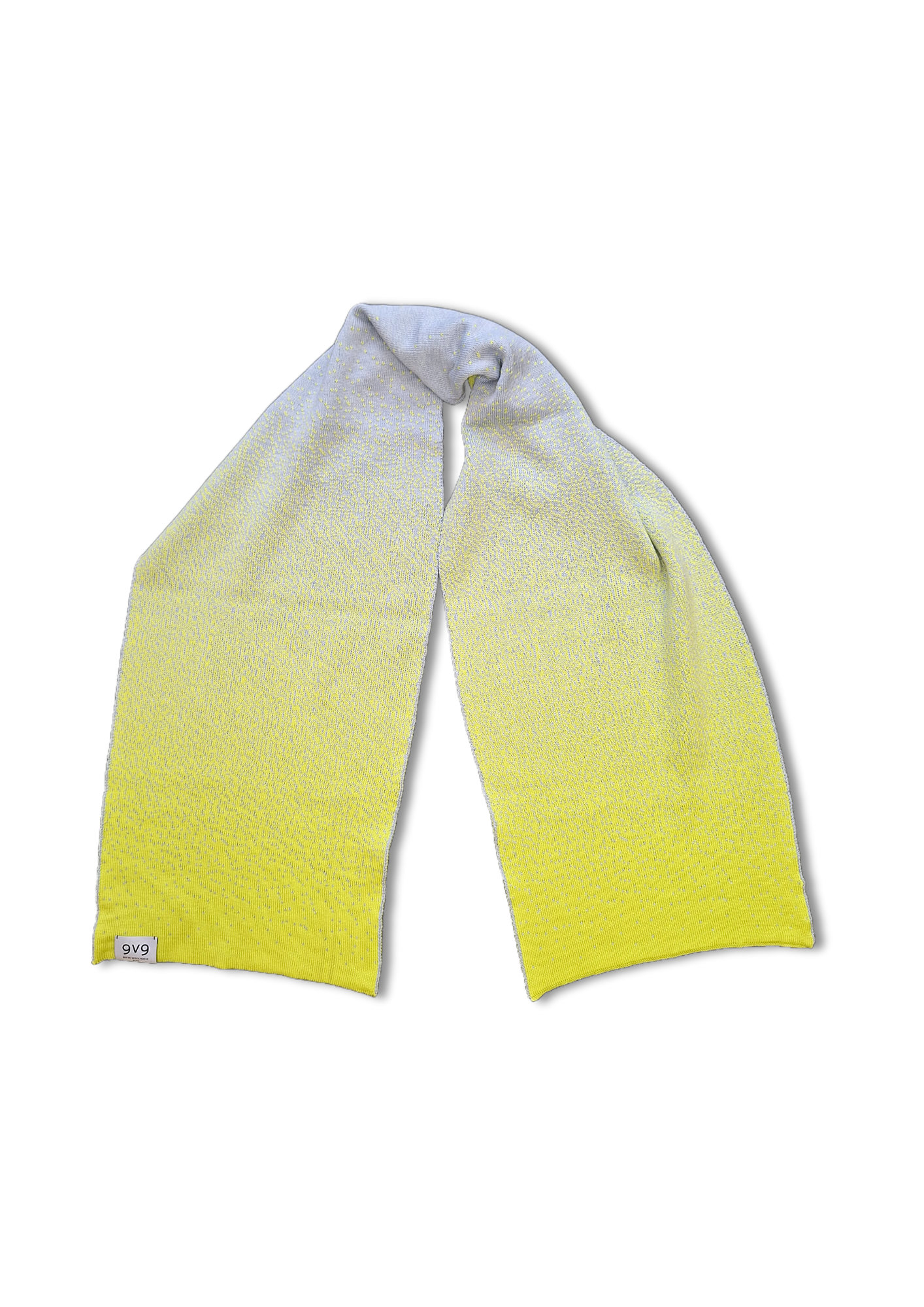 9V9 / FADE SCARF jaune fluo/bleu ciel