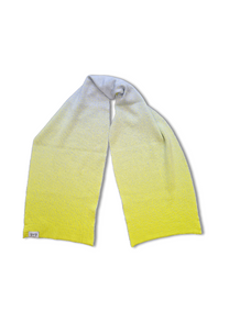 9V9 / FADE SCARF jaune fluo/bleu ciel