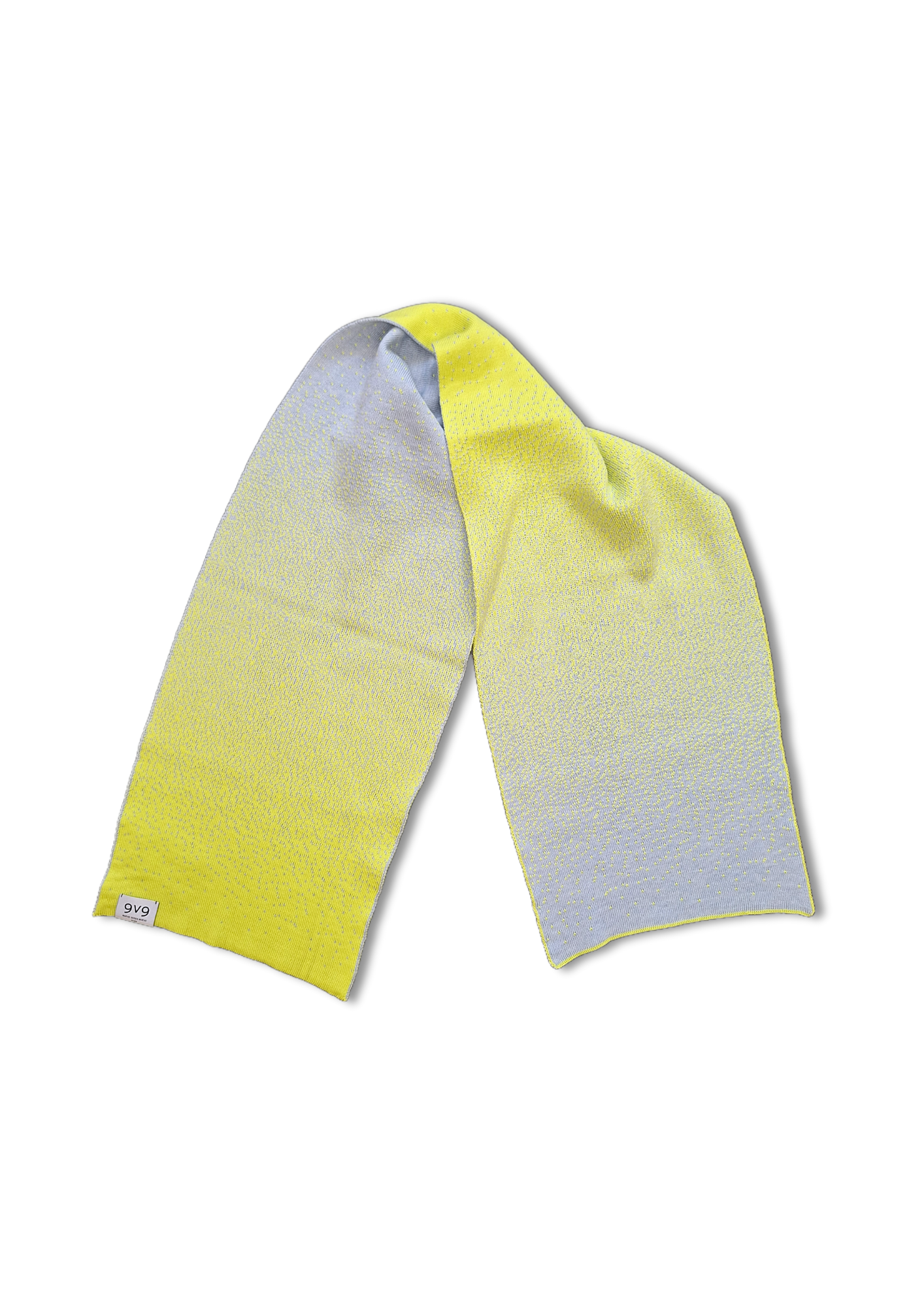 9V9 / FADE SCARF jaune fluo/bleu ciel