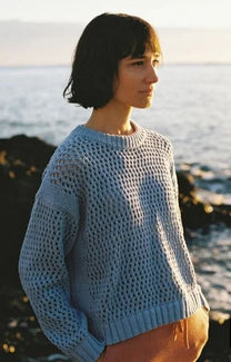 Jungle Folk / pull en maille Elora - Swedish Sky