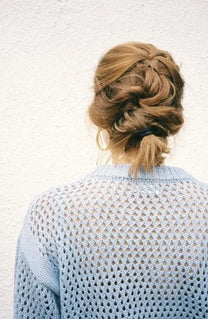 Jungle Folk / pull en maille Elora - Swedish Sky