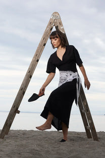 RE/Jungle Folk / Robe portefeuille ERICA - noir