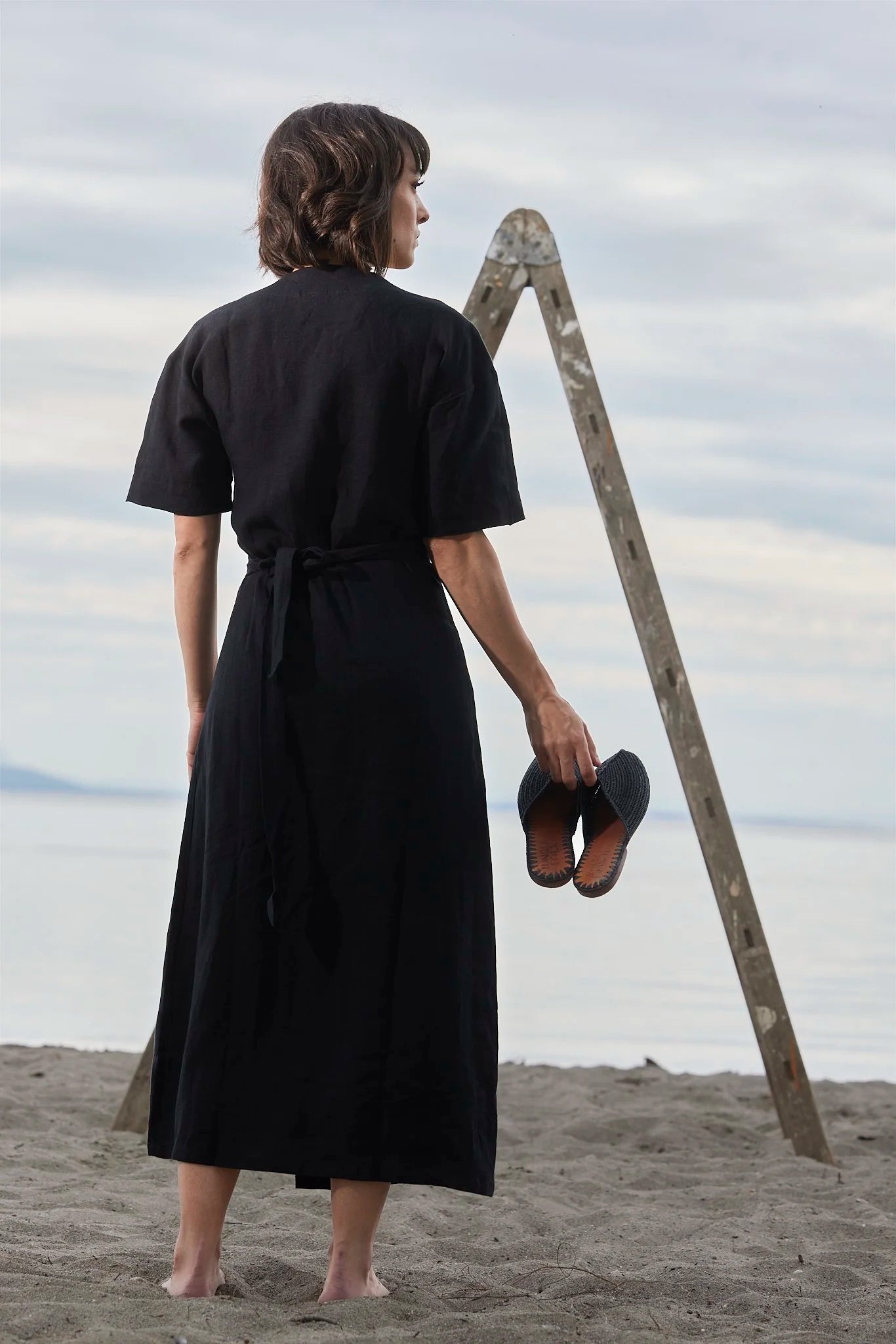 Jungle Folk / Mocassins en paille - Noir