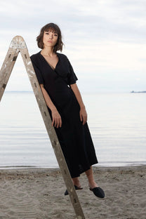 Jungle Folk / Mocassins en paille - Noir