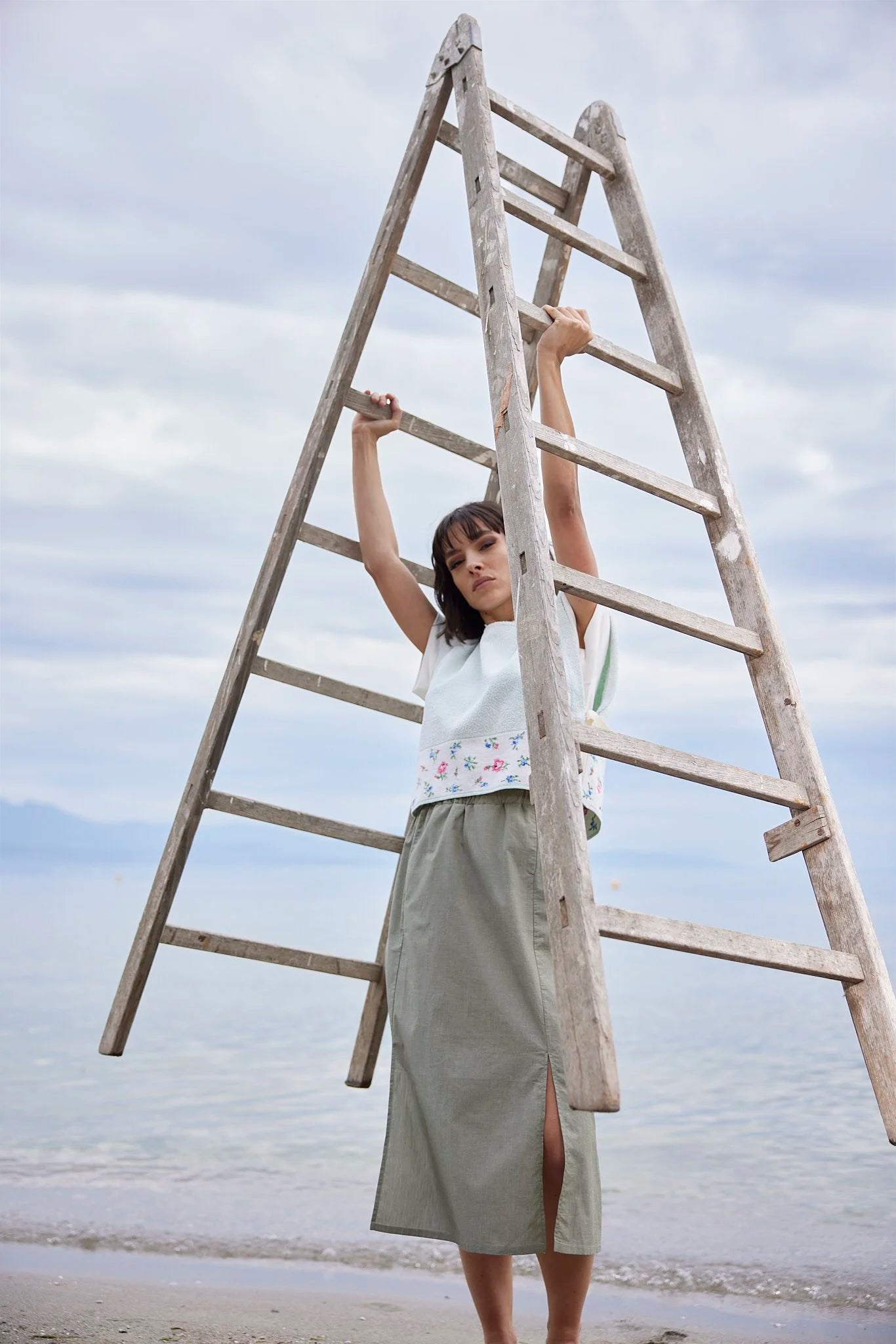 RE/Jungle Folk / Oaxaca Skirt - Sage