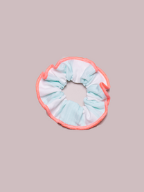 Chouchou / Bleu avec bord orange