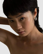 les solides / Small oval Bold Hoops, argent