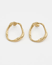 Laura Micheli Jewelry / BO tordadées Curl, Argent plaqué or