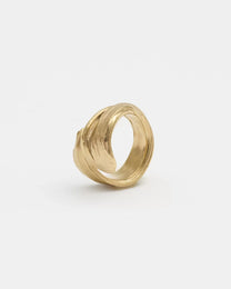 Laura Micheli Jewelry / bague Torsadée, Argent plaqué or