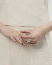 Laura Micheli Jewelry / bague Torsadée, Argent plaqué or