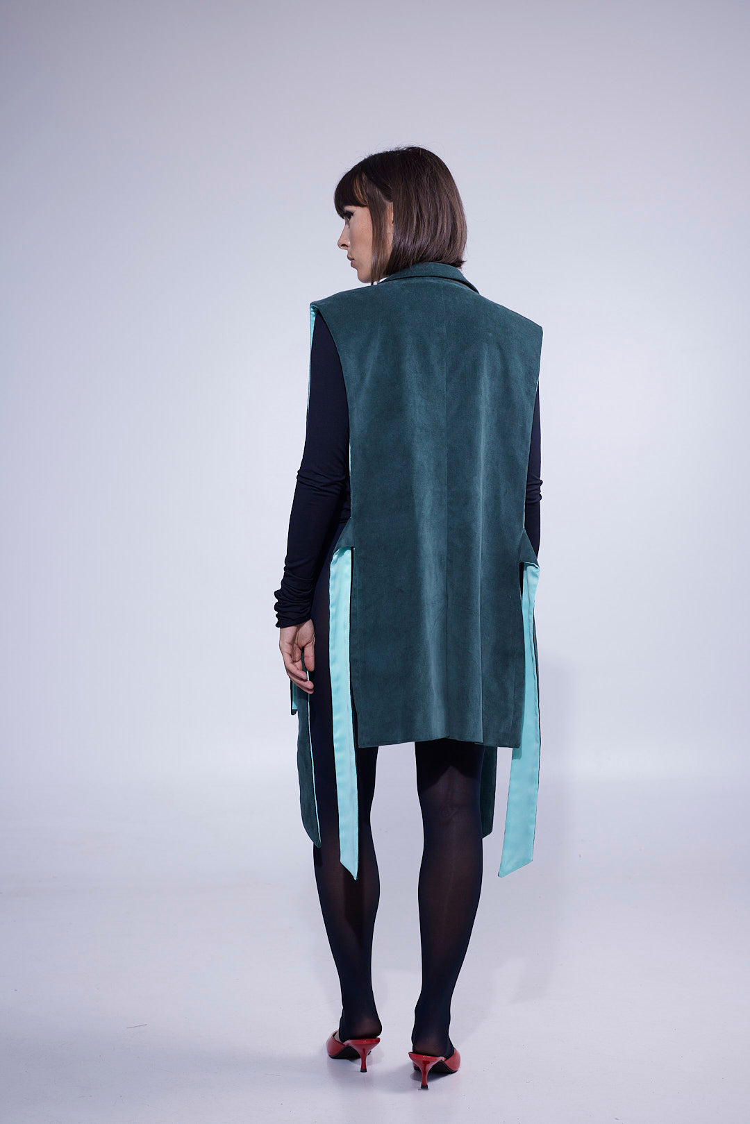 RE/Papa&#39;s Blazer à noeuds - n°48  velour vert