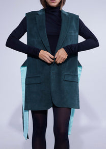 RE/Papa&#39;s Blazer à noeuds - n°48  velour vert