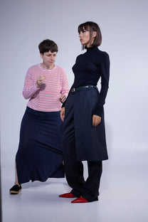 RE/Papa&#39;s Blazer Skirt - grise lignée