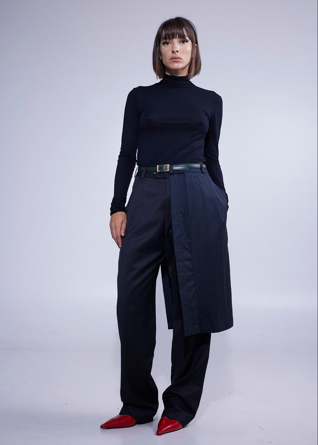 RE/Papa&#39;s Blazer Skirt - grise lignée