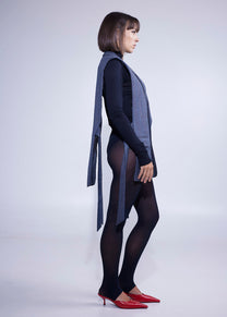 RE/Papa&#39;s Blazer à noeuds - n°50 gris carreaux