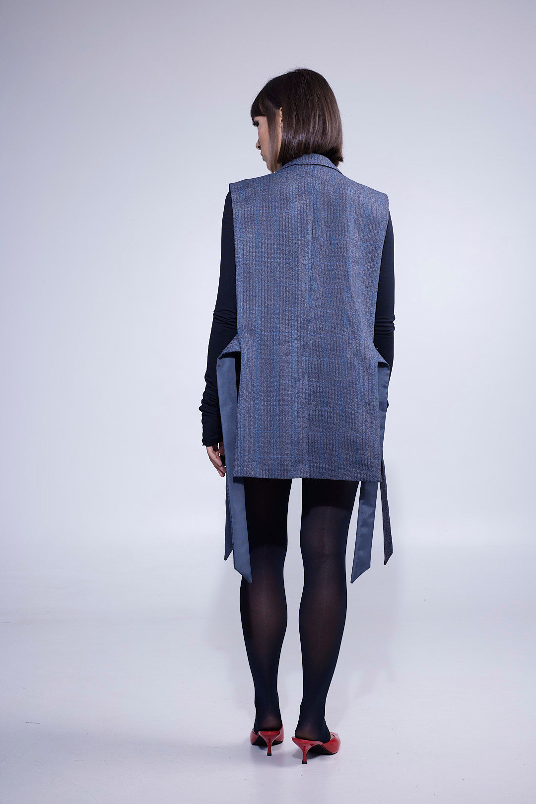 RE/Papa&#39;s Blazer à noeuds - n°50 gris carreaux