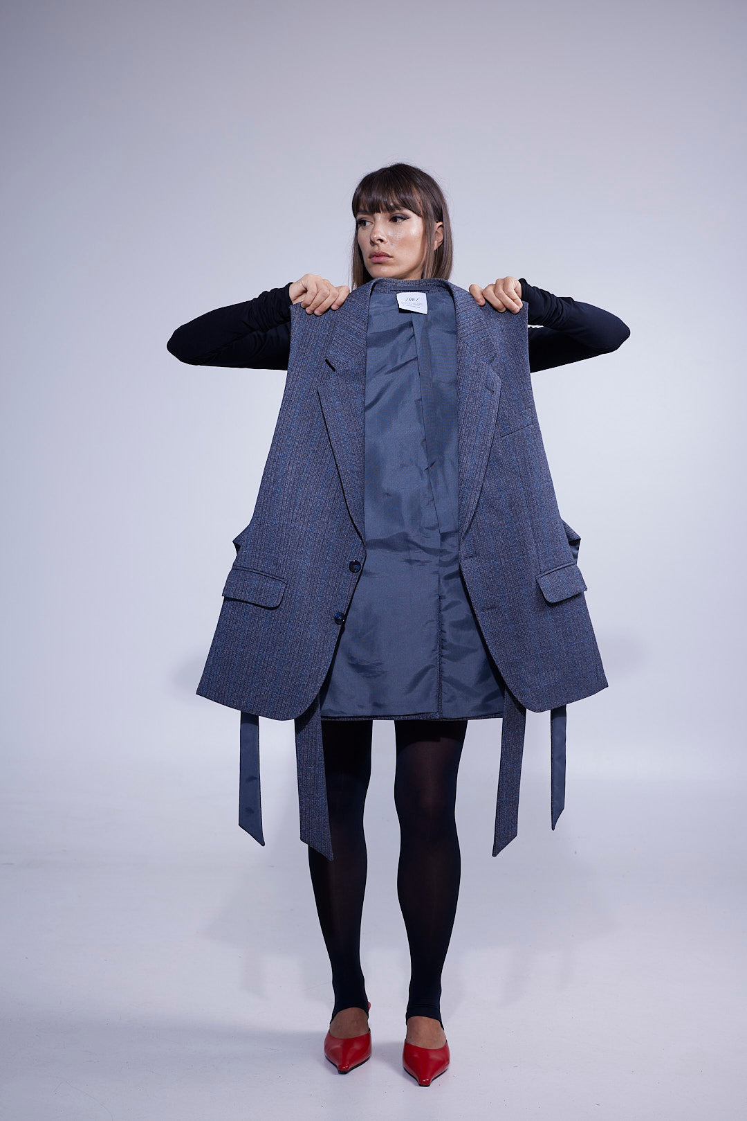 RE/Papa&#39;s Blazer à noeuds - n°50 gris carreaux