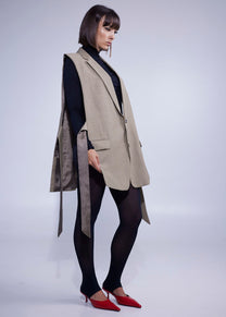 RE/Papa&#39;s Blazer à noeuds - n°54 beige