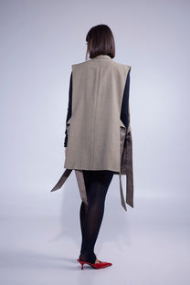 RE/Papa&#39;s Blazer à noeuds - n°54 beige