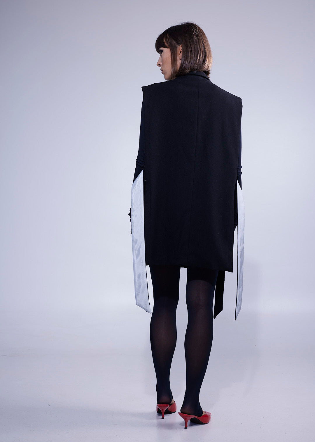 RE/Papa&#39;s Blazer à noeuds - n°55 lainage noir