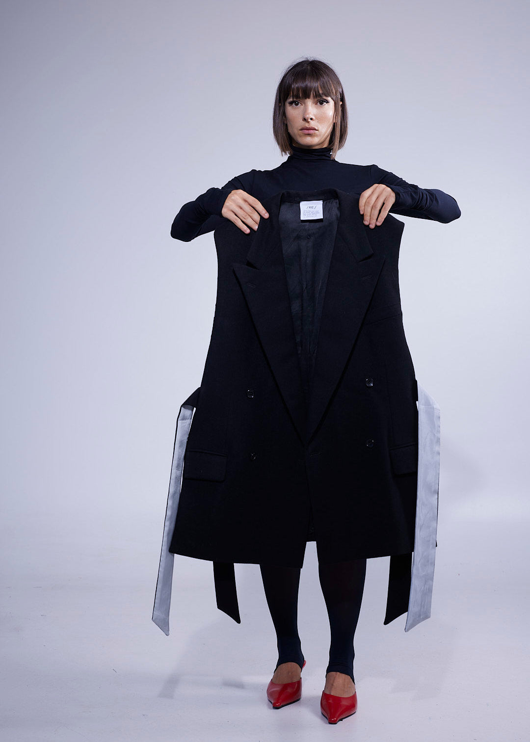RE/Papa&#39;s Blazer à noeuds - n°55 lainage noir