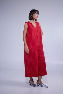 LABORATOIRE / Combinaison Fold - rayé rouge