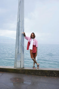 RE/Papa&#39;s shirt / Chemise manches courtes, n°44 triangle-pois